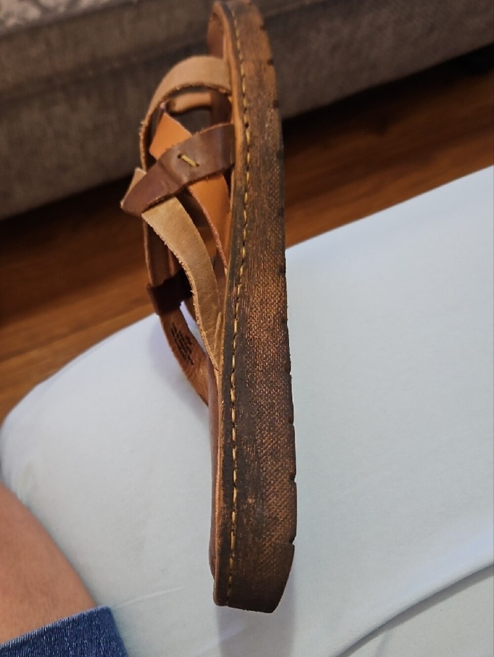 Born Leather Multi-Color Strappy Slide Sandals - Picture 4 of 6